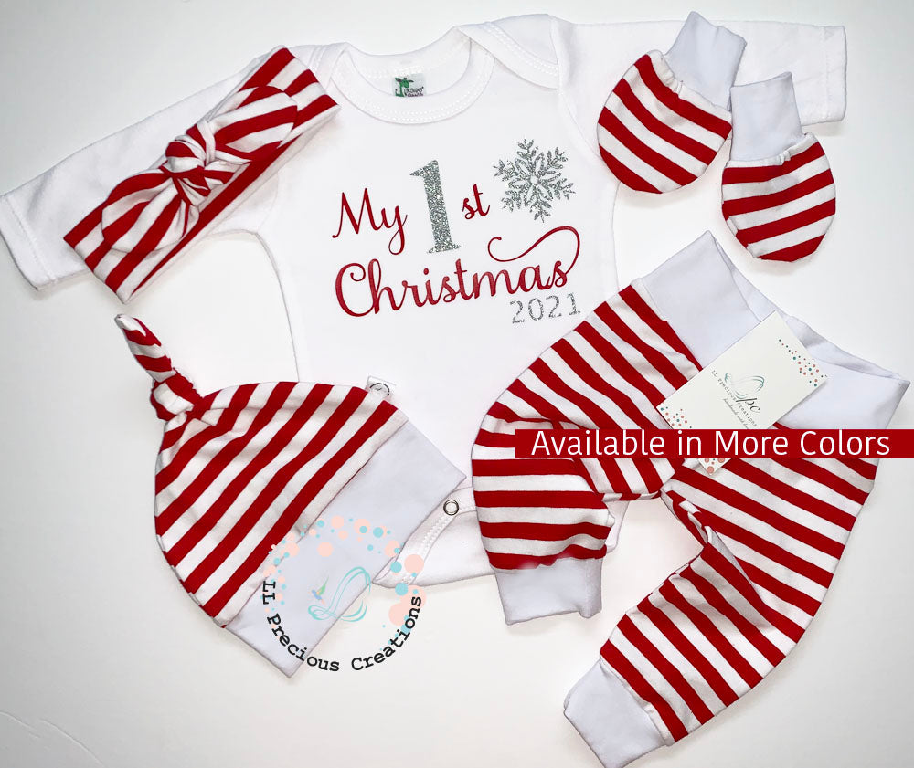 Baby's 1st Christmas Outfit Gender Neutral Christmas Baby Outfit Candy Cane Outfit  #newbornbabyoutfit #christmasoutfit #llpreciouscreations #bestgiftever #newbornbaby #christmasbabyoutfit