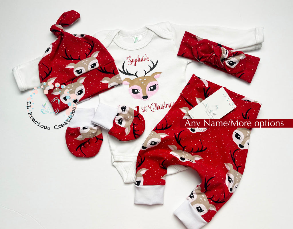 Personalized Baby's 1st Christmas Outfit Gender Neutral Christmas Baby Outfit #llpreciouscreations #baby'sfirstChristmas #personalizedbabyoutfit #Christmasoutfit #newbornbabyoutfit #christmasoutfit  #bestgiftever #newbornbaby #christmasbabyoutfit #deeroutfit