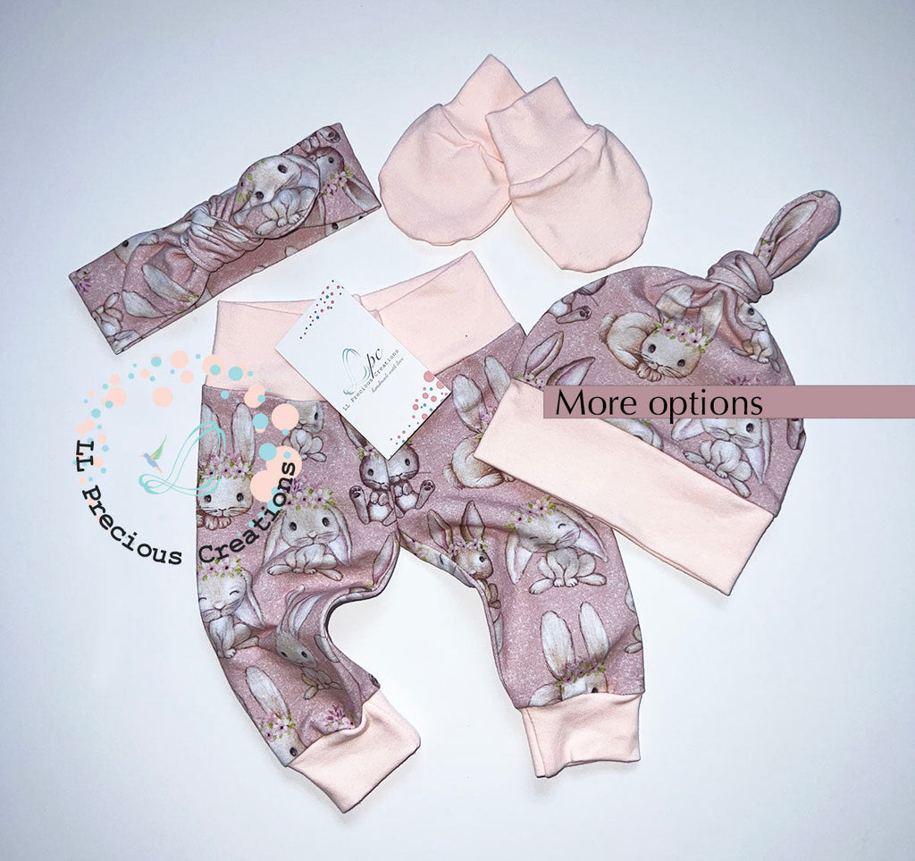 Baby's 1st Easter Outfit Set Pink Bunny Outfit Newborn Baby Outfit by LL Precious Creations #baby's1stEaster #newbornbaby #newbornoutfit #Easterbaby #Easteroutfit #FirstEaster #babyoutfit #cominghomeoutfit #newbornbabygirl #newborbabyboy #unisexbabyoutfit #bunnyoutfit #Easter2024