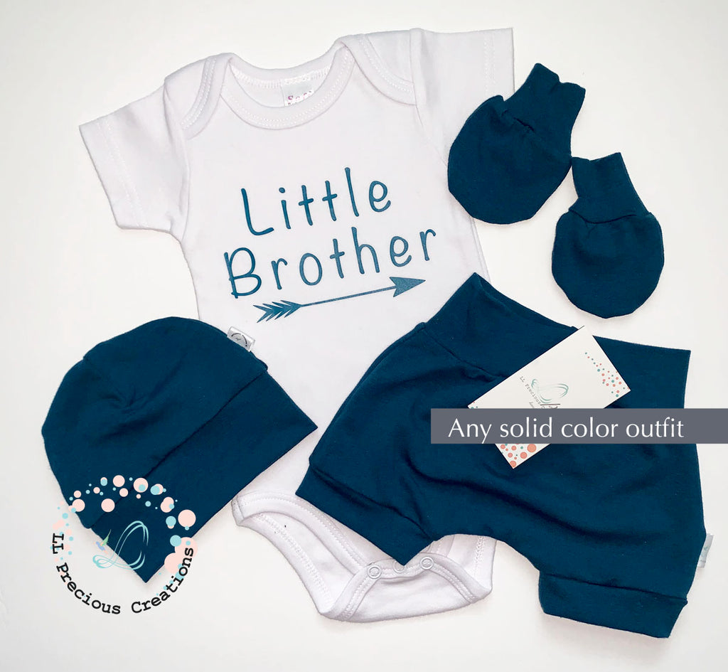 Little Brother Newborn Baby Boy Shorts Outfit Baby Shower Gift #llpreciouscreations #littlebrother #haremshorts #personalizedoutfit #redbabyoutfit #babyboy #newbornbabyboy #cominghomeoutfit #babygift #littleboyoutfit #handmade #babyfashion #highqualityclothes