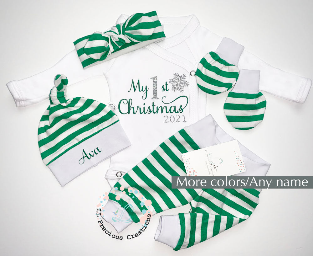 Baby's 1st Christmas Outfit Gender Neutral Christmas Baby Outfit Candy Cane Outfit  #newbornbabyoutfit #christmasoutfit #llpreciouscreations #bestgiftever #newbornbaby #christmasbabyoutfit