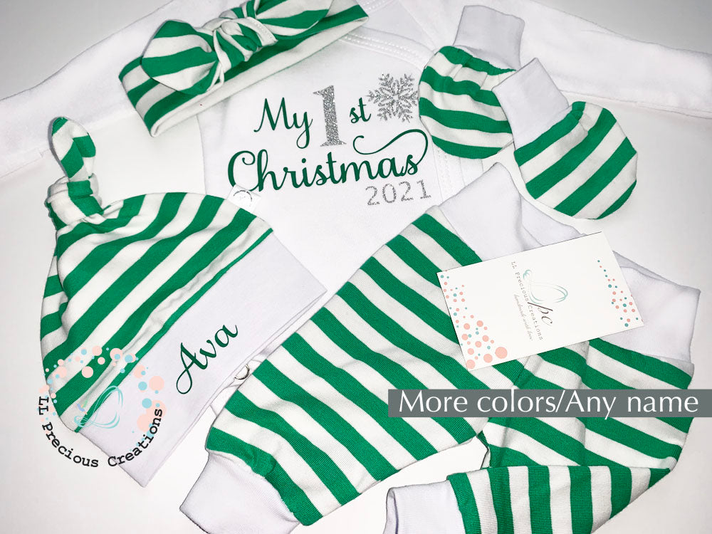 Baby's 1st Christmas Outfit Gender Neutral Christmas Baby Outfit Candy Cane Outfit  #newbornbabyoutfit #christmasoutfit #llpreciouscreations #bestgiftever #newbornbaby #christmasbabyoutfit