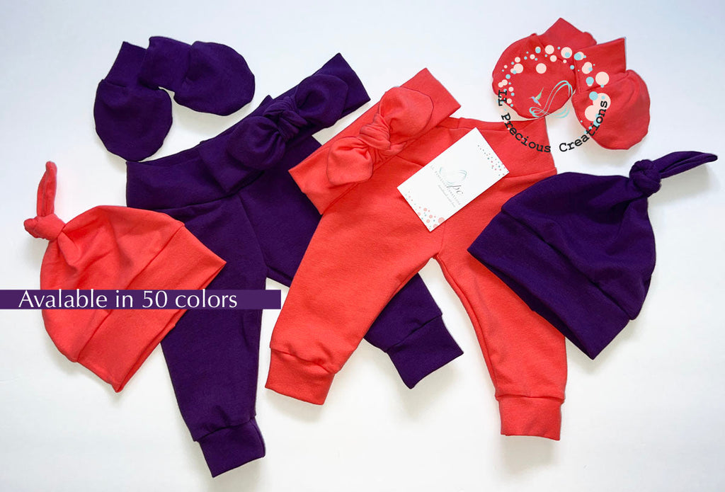 Gender Neutral Any Color Baby Leggings Headband Hat Outfit by LL Precious Creations #babyoutfit #solidcolorleggings #babypants #newbornbabyoutfit #babygirloutfit #babyboyoutfit #babyboypants #solidcolorbabyleggings #cominghomeoutfit #newbornbabygirl #babygift #babyshowergift #llpreciouscreations