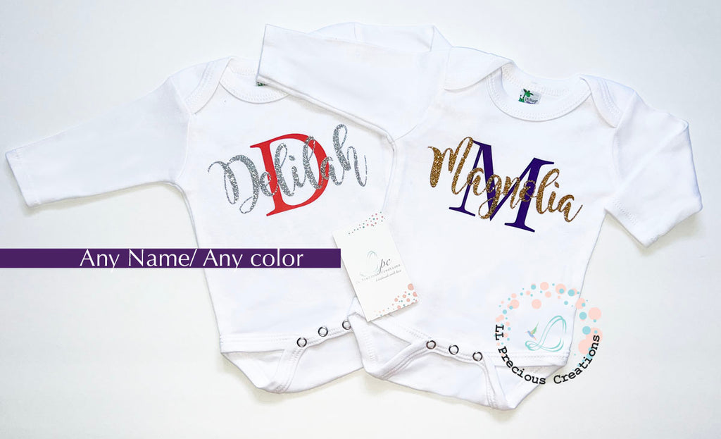 Personalized baby bodysuit  LL Precious Creations