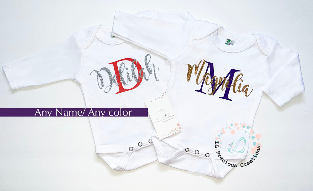 Personalized baby bodysuit  LL Precious Creations