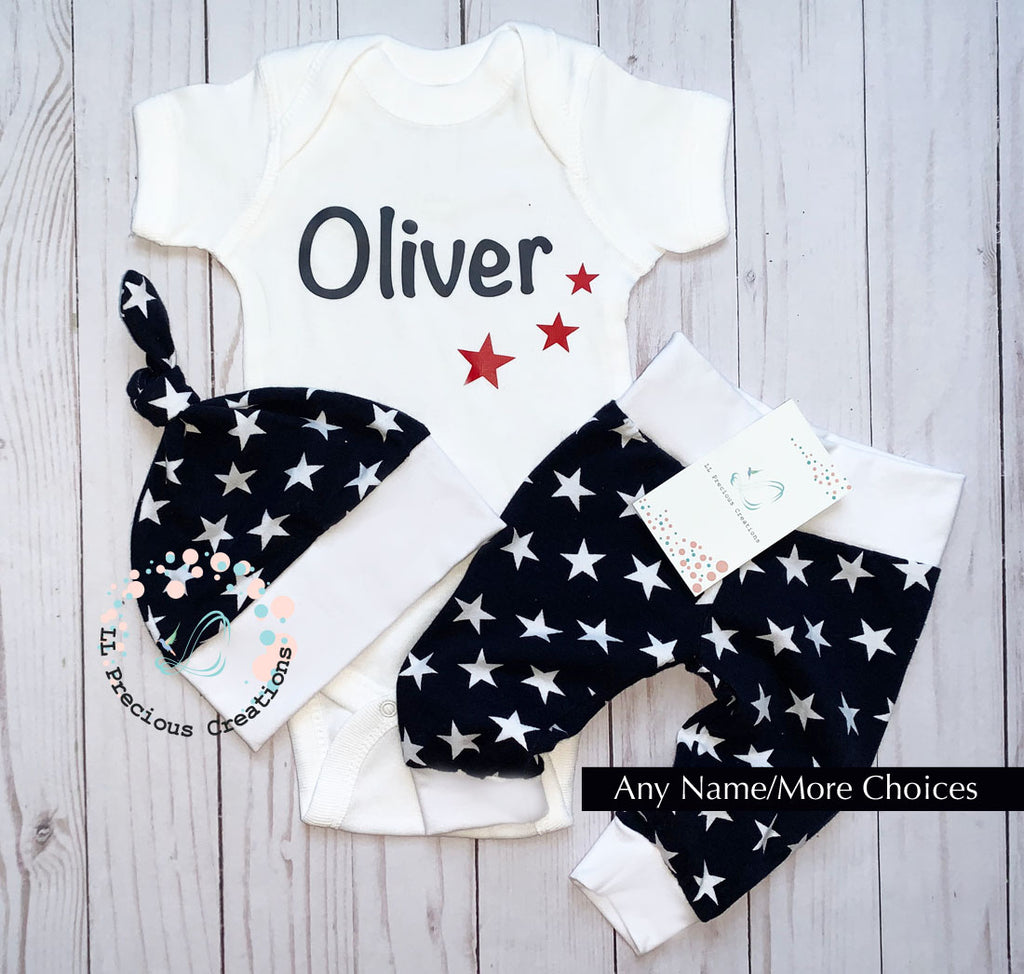 Personalized Patriotic Red Stripes 4th of July Gender Neutral outfit Baby's First Independence Day outfit #llpreciouscreations #4thofJuly #Independencedayoutfit #4thofJulybaby #babygirloutfit #babyboyoutfit #redstripes #bluestripes #starsandstripes #cominghomeoutfit #baby'sfirstof4th