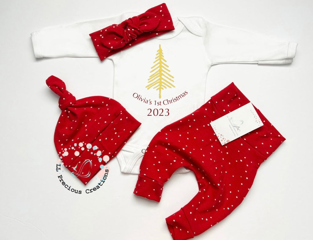 Personalized Baby's 1st Christmas Outfit 2023 Baby Christmas Gift #llpreciouscreations #christmasbabyoutfit #christmasbaby #personalizedoutfit #christmas2023 #baby's1stChristmas #FirstChristmas #newbornbaby #babyshowergift #babygift