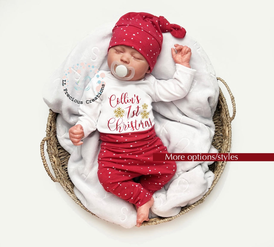 Personalized first christmas outfit hotsell