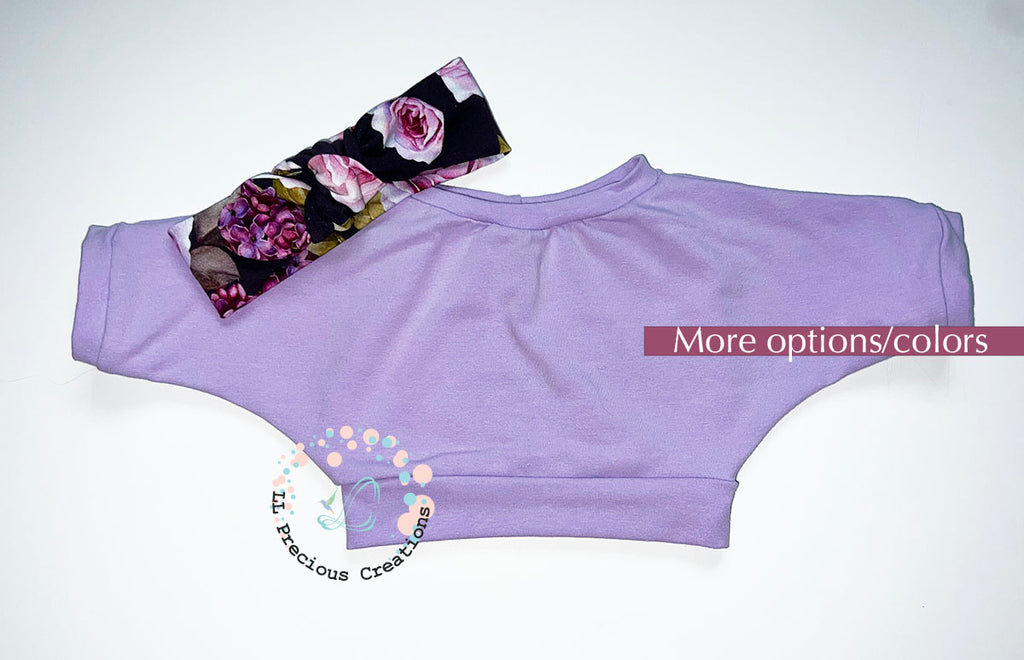 Lilac Roses Floral Crop Top Bummies Baby Girl Outfit Set #llpreciouscreations #babygirloutfit #Babyshowergift #babygift #croptopoutfit #newbornbabygirl #Cutebabygirloutfit #Highwaistbummies #purplebummieshorts #floralbabyshorts #babyloungeoutfit #cominghomeoutfit #noscratchmitts 