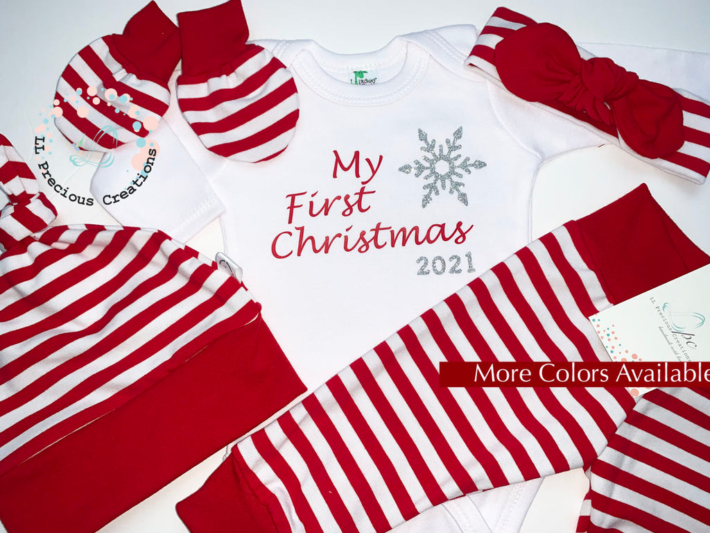 Baby's 1st Christmas Outfit Gender Neutral Christmas Baby Outfit Candy Cane Outfit  #newbornbabyoutfit #christmasoutfit #llpreciouscreations #bestgiftever #newbornbaby #christmasbabyoutfit