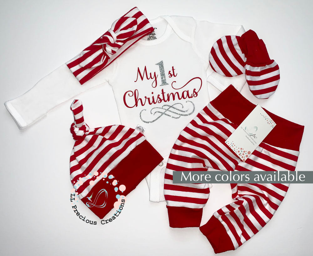 My First Christmas Handmade Baby Outfit #LLPreciousCreations