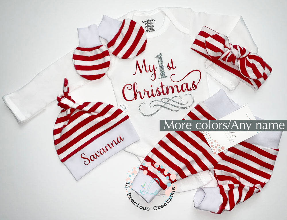 My 1st Christmas Outfit Personalized Baby Candy Cane Clothes Christmas 2023 Baby's 1st Christmas Outfit Gender Neutral Christmas Baby Outfit Candy Cane Outfit  #newbornbabyoutfit #christmasoutfit #llpreciouscreations #bestgiftever #newbornbaby #christmasbabyoutfit