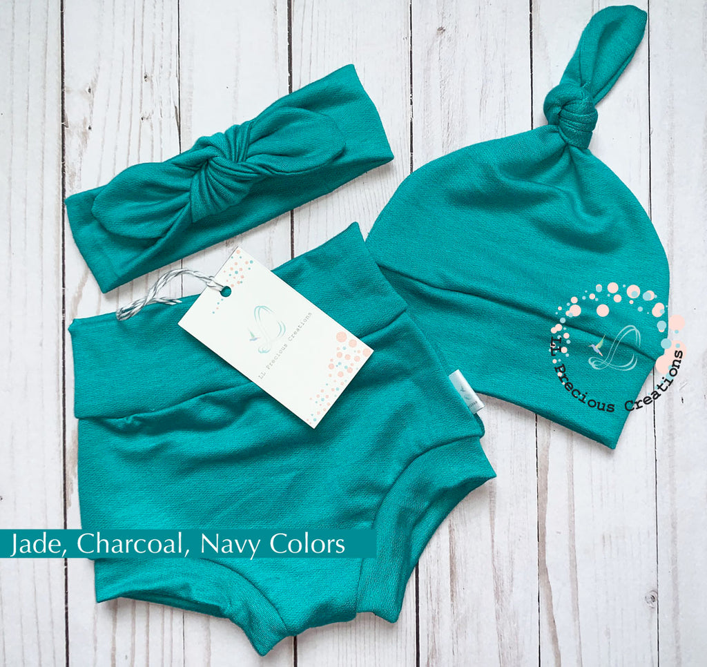 Teal Newborn Baby Shorts Baby Coming Home Outfit