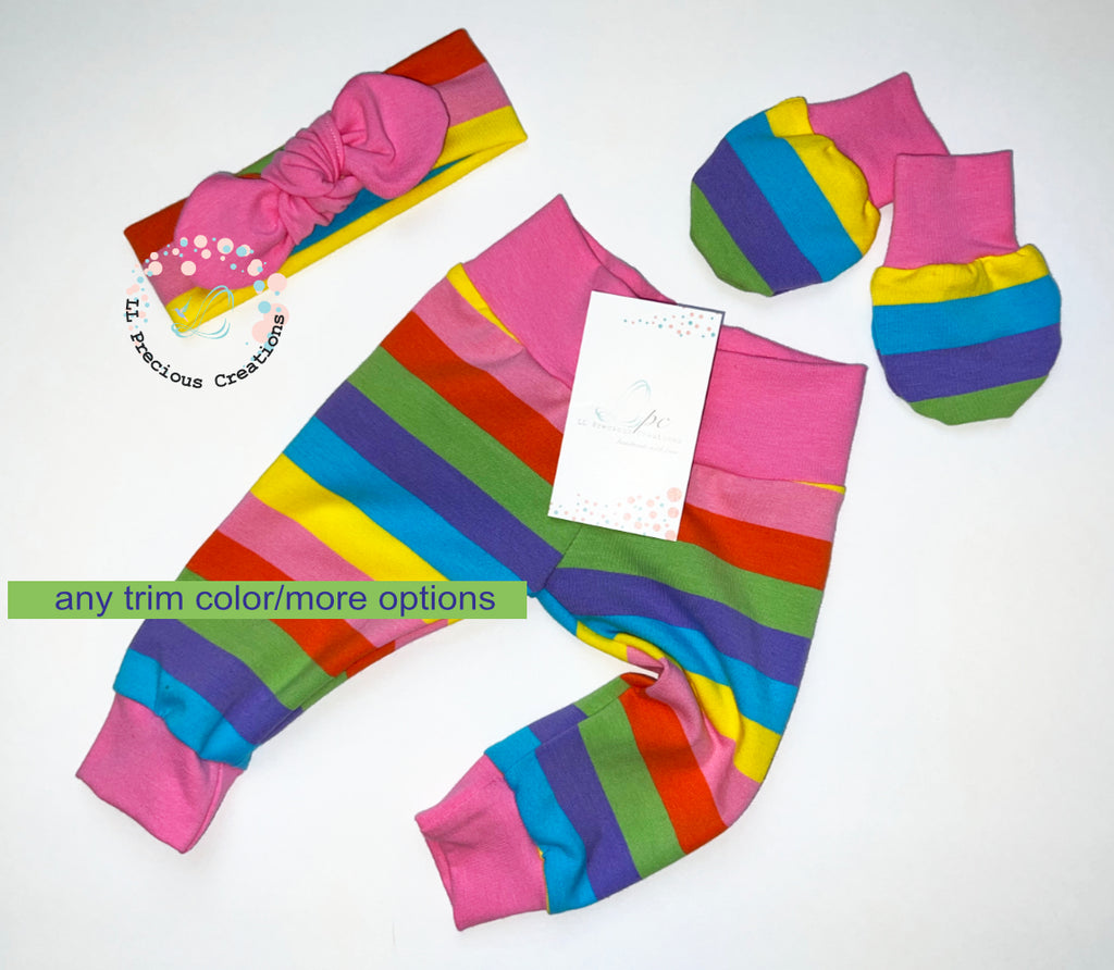 Rainbow Baby Handmade Outfit LL Precious Creations