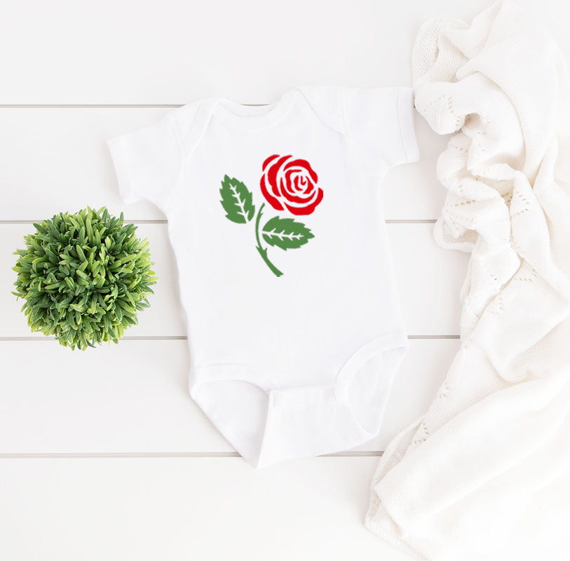 Rose Bodysuit Baby Girl Top Newborn Shirt LL Precious Creations